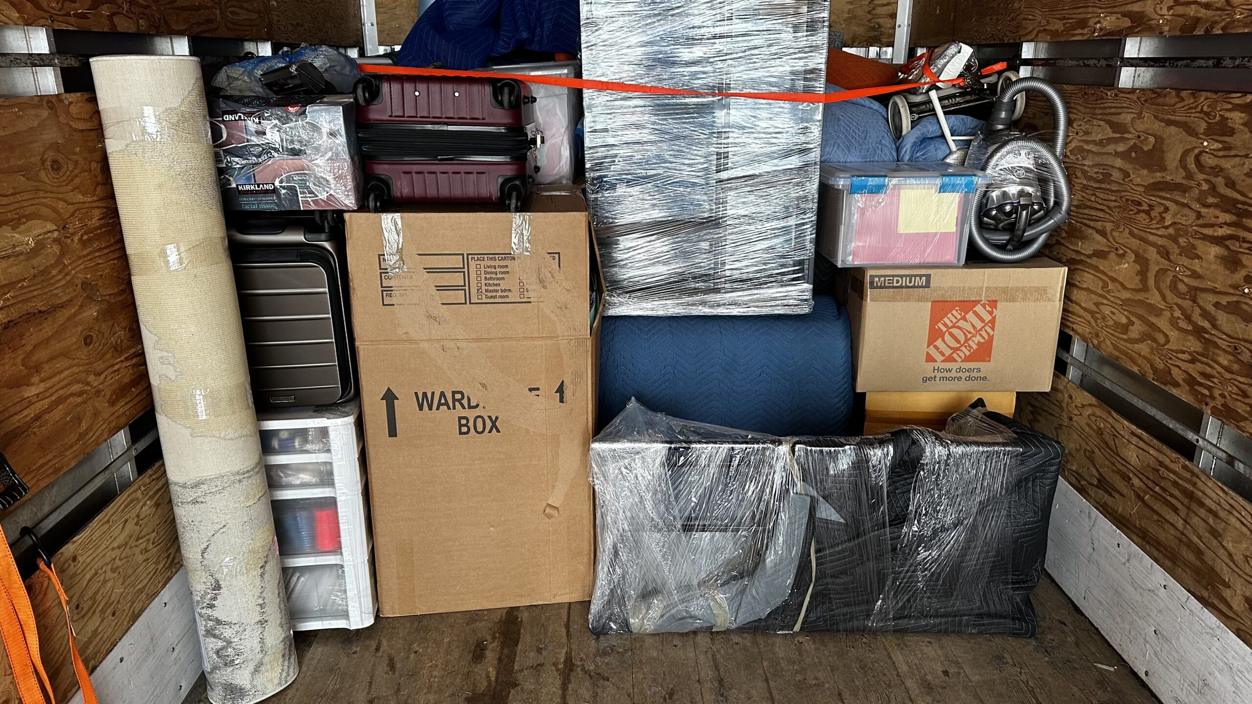 Professional condo relocation from Vancouver to Red Deer with carefully loaded household items