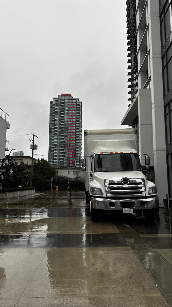 Province to province movers loading a truck for a long distance move in Canada