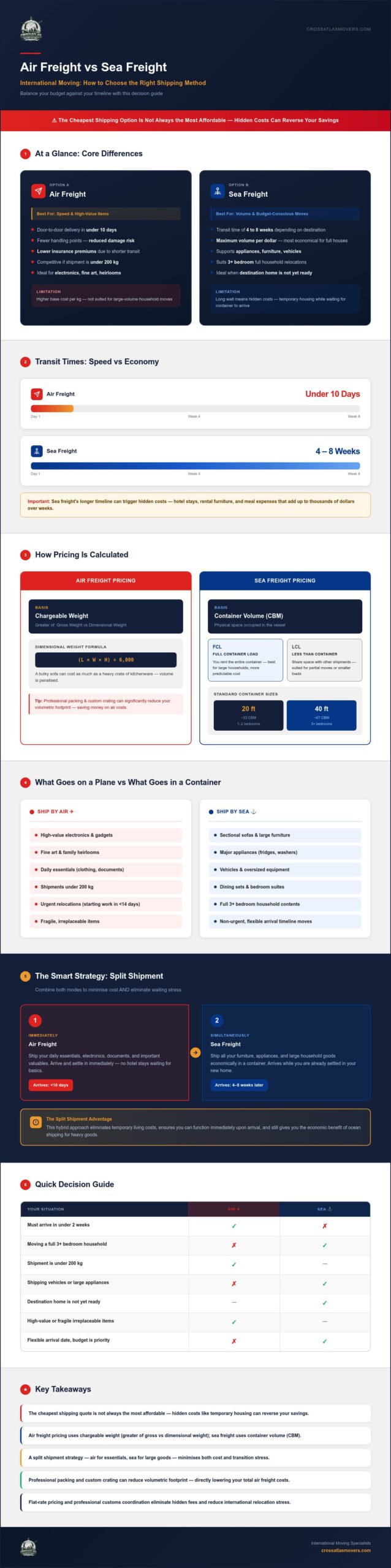 International Shipping by Air vs Sea Freight: Which Is Right for You? 1 International Shipping by Air vs Sea Freight: Which Is Right for You?